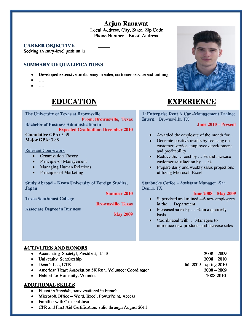 Best Resume Format Sample  2017 - 2018 Best Cars Reviews