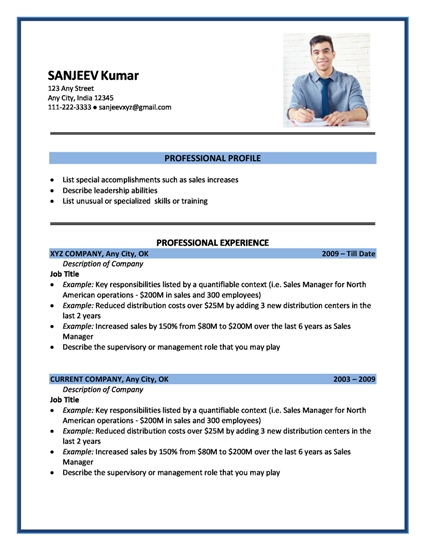 Free sample of hr resume